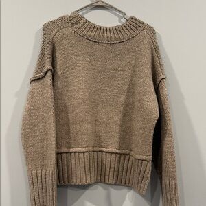 Promesa Taupe Crewneck Sweater WARM